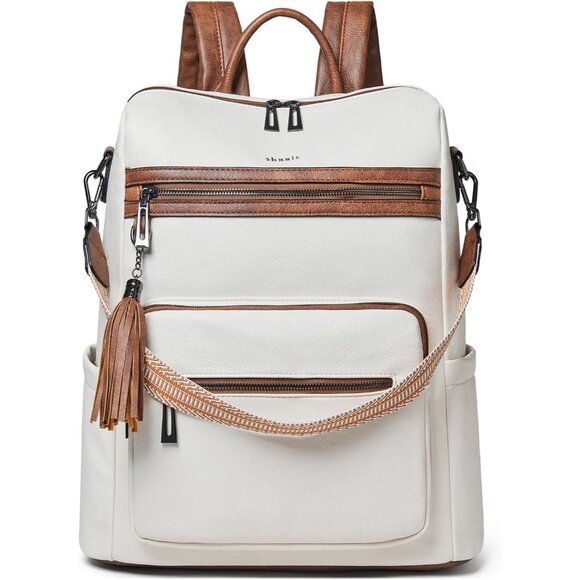Stylish Faux Leather 15.6-Inch Laptop Backpack Purse - Perfect Travel Companion